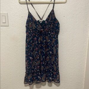 Speechless Blue Ruffled Asymmetrical Camisole Dress